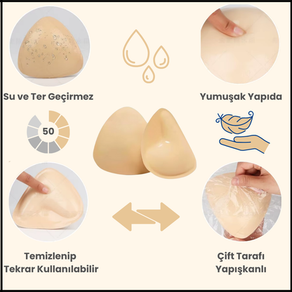 Çift Tarafı Yapışkanlı Dolgunlaştırıcı Göğüs Pedi