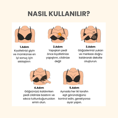 Çift Tarafı Yapışkanlı Dolgunlaştırıcı Göğüs Pedi