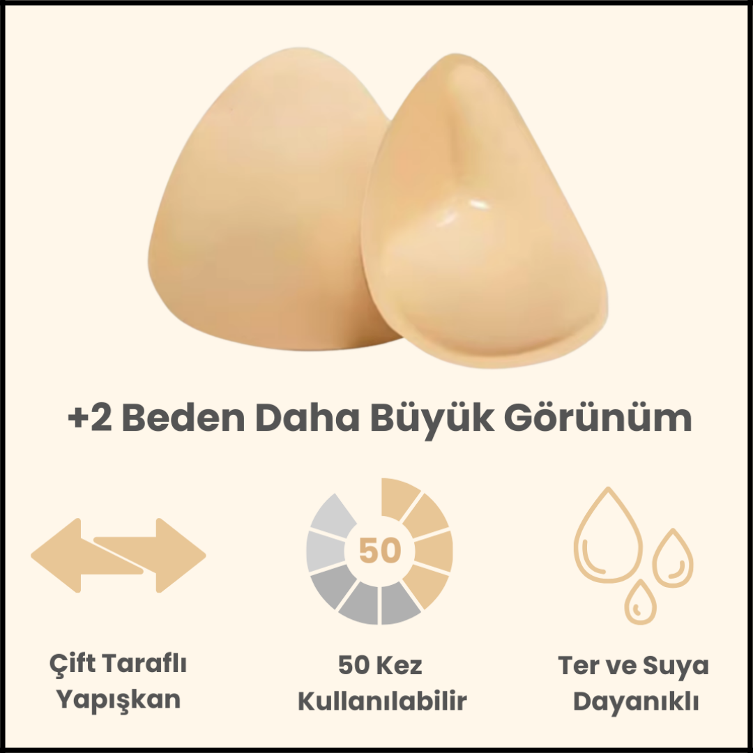 Çift Tarafı Yapışkanlı Dolgunlaştırıcı Göğüs Pedi